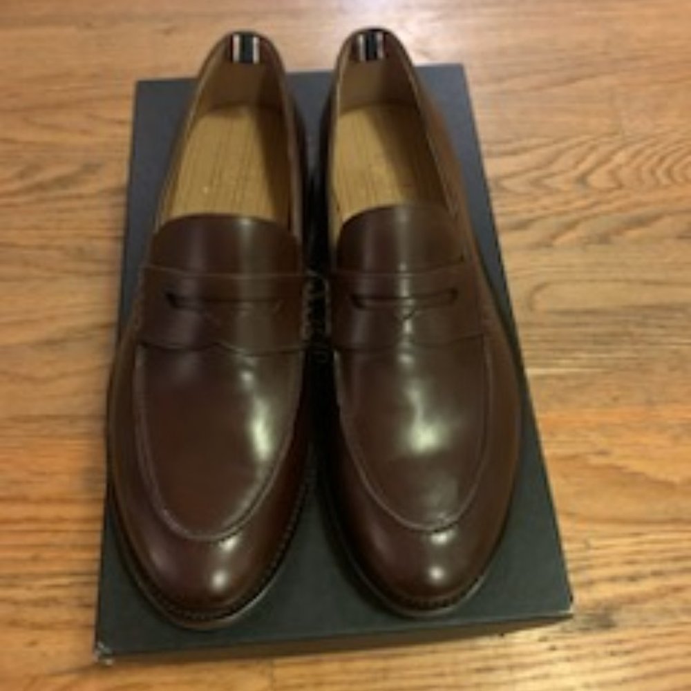 J. Crew Leather Stripe Penny Loafer
